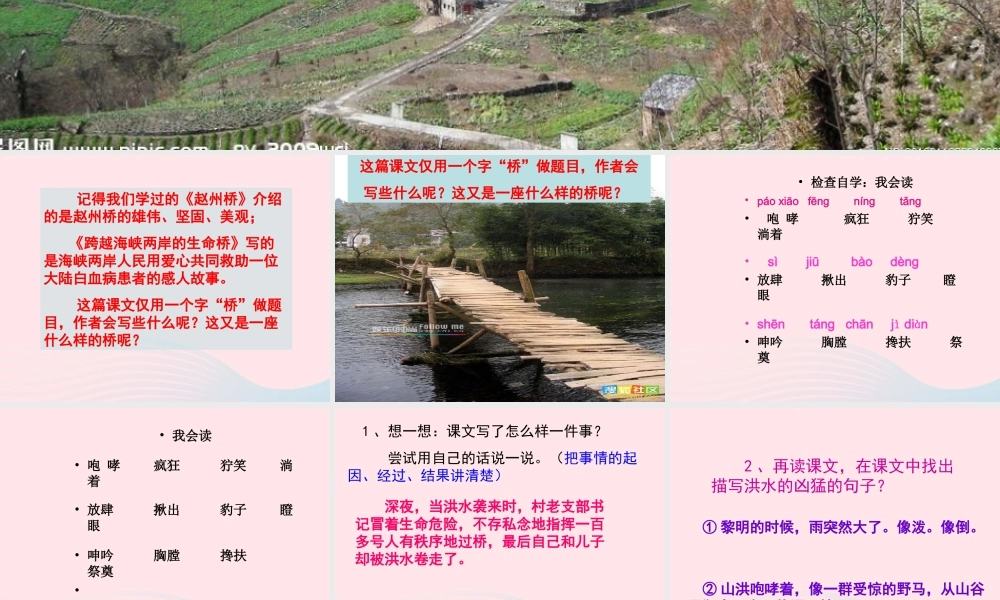 五年级科学上册 第16课《桥》课件（1） 鄂教版-鄂教版小学五年级上册自然科学课件