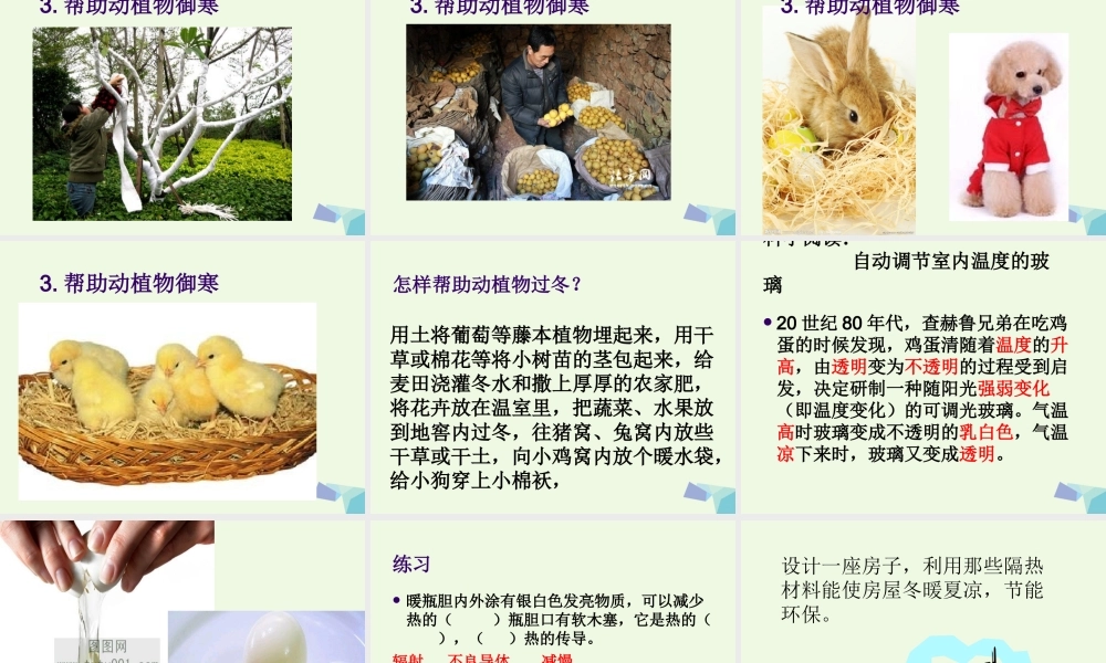 五年级科学上册 第17课 保温和散热课件1 冀教版-冀教版小学五年级上册自然科学课件