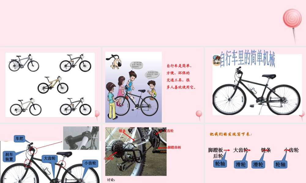 五年级科学下册 第5课《自行车》课件2 冀教版-冀教版小学五年级下册自然科学课件