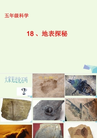 五年级科学上册 第18课 地表探秘课件3 冀教版-冀教版小学五年级上册自然科学课件