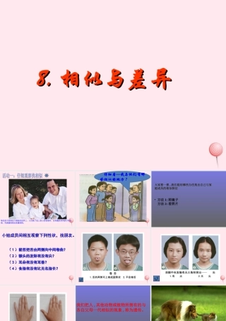 五年级科学下册 第8课《相似与差异》课件2 冀教版-冀教版小学五年级下册自然科学课件