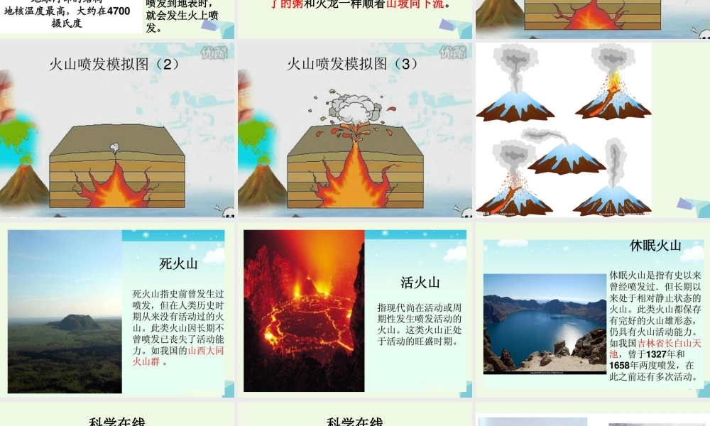 五年级科学上册 第20课 火山课件3 冀教版-冀教版小学五年级上册自然科学课件