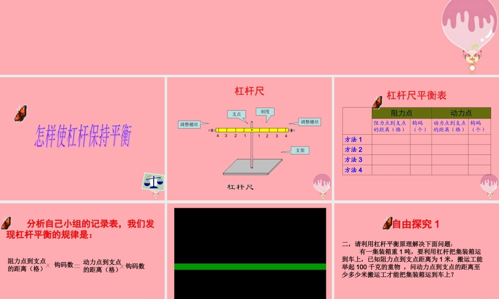五年级科学上册 第21课 杠杆课件2 青岛版-青岛版小学五年级上册自然科学课件