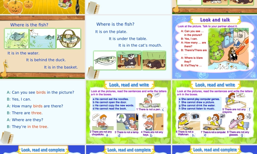 五年级英语上册  unit5 Revision课件 苏教牛津版