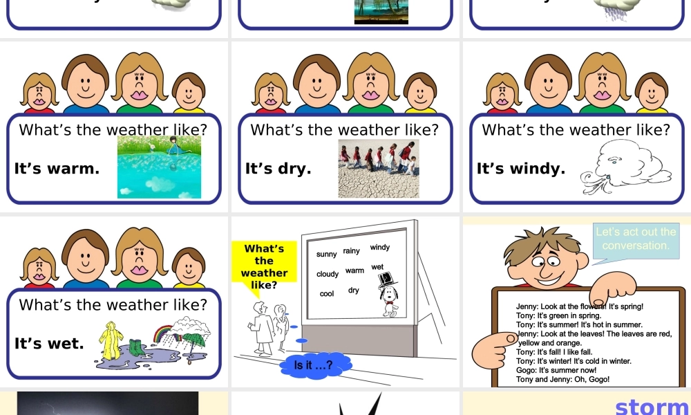 五年级英语上册 5A 复习weather(1)课件 广东版开心