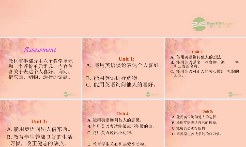 五年级英语上册 Assessment Ⅰ课件 湘少版