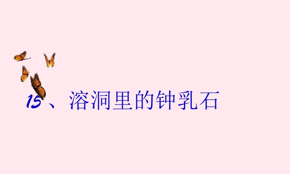 五年级科学下册 第15课《溶洞里的钟乳石》课件2 冀教版-冀教版小学五年级下册自然科学课件