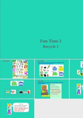 五年级英语上册 Fun time 2（Recycle 1）课件+素材 人教精通版（三起）
