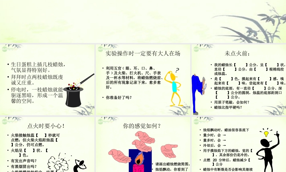 五年级科学上册 蜡烛的变化 1课件 青岛版