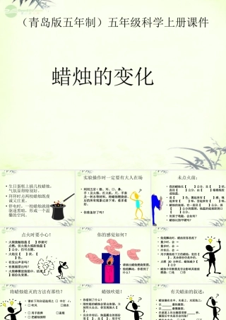五年级科学上册 蜡烛的变化 1课件 青岛版