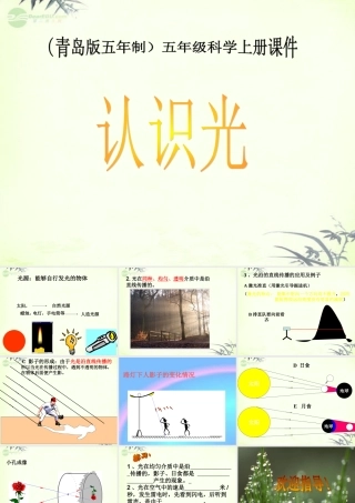 五年级科学上册 认识光 3课件 青岛版