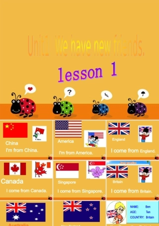 五年级英语上册 Lesson 1课件 人教新版