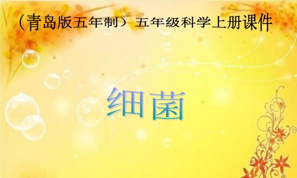 五年级科学上册 细菌 2课件 青岛版
