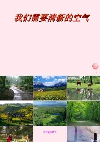 五年级科学下册 第19课《我们需要清新的空气》课件2 鄂教版-鄂教版小学五年级下册自然科学课件