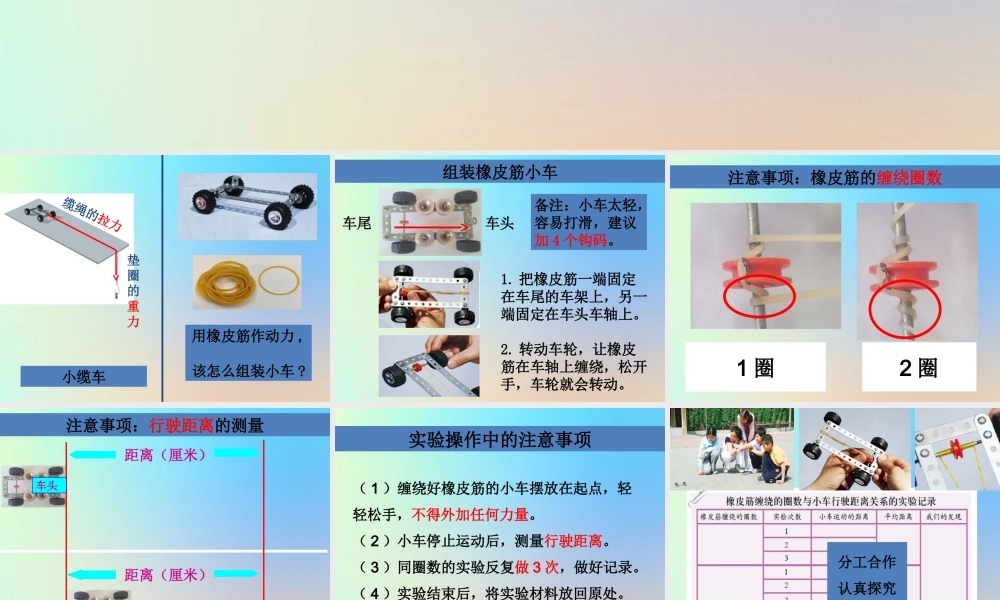 五年级科学上册 运动和力 2用橡皮筋作动力课件 教科版-教科版小学五年级上册自然科学课件