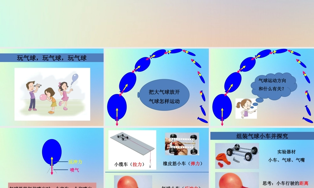 五年级科学上册 运动和力 3像火箭那样驱动小车课件 教科版-教科版小学五年级上册自然科学课件