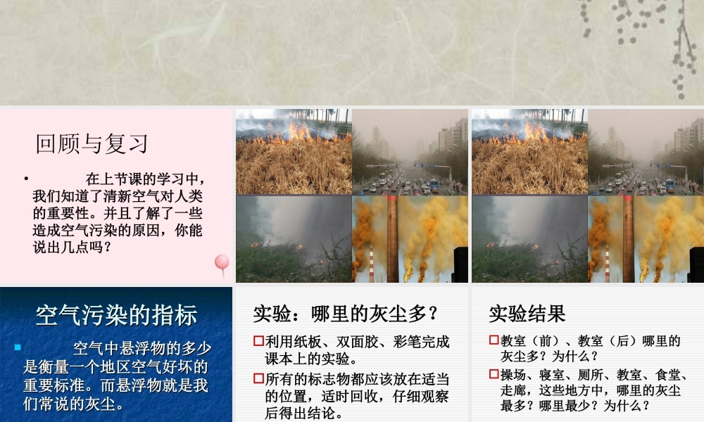 五年级科学下册 第20课《捉住灰尘》课件2 鄂教版-鄂教版小学五年级下册自然科学课件