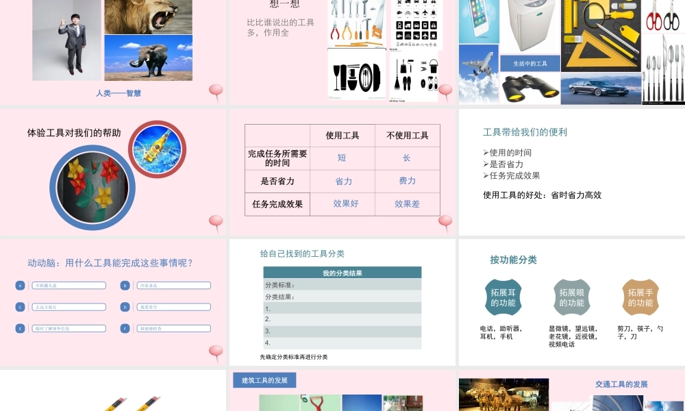 五年级科学下册 第21课《工具—人类的帮手》课件1 冀教版-冀教版小学五年级下册自然科学课件