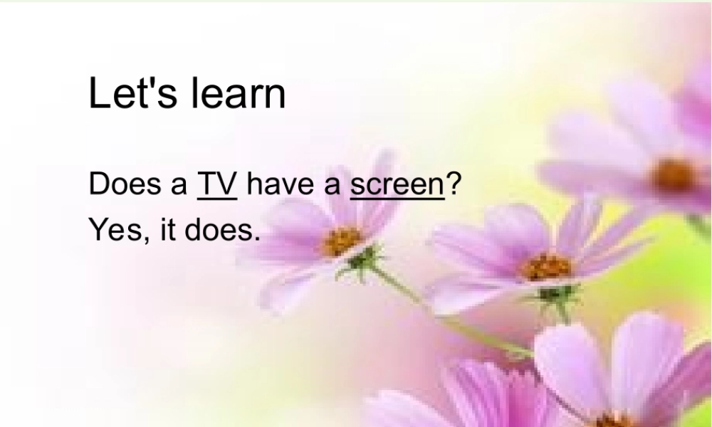 五年级英语上册 Lesson 3 A computer has a keyboard课件2 科普版-人教版小学五年级上册英语课件