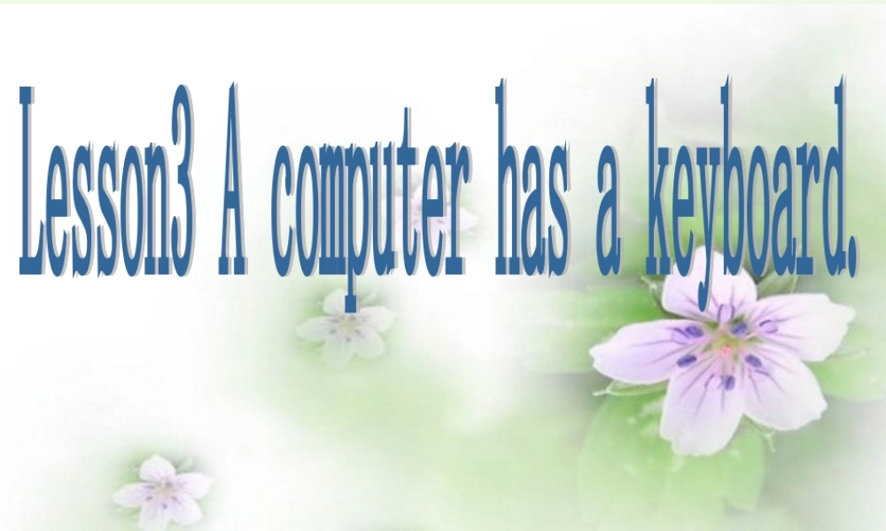五年级英语上册 Lesson 3 A computer has a keyboard课件3 科普版-人教版小学五年级上册英语课件