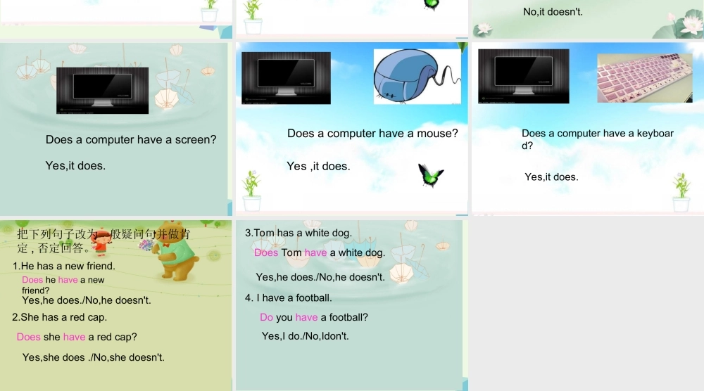 五年级英语上册 Lesson 3 A computer has a keyboard课件3 科普版-人教版小学五年级上册英语课件