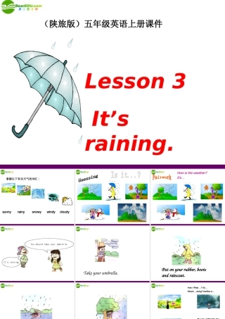 五年级英语上册 Lesson 3(2)课件 陕旅版