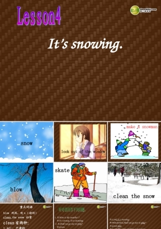 五年级英语上册 Lesson 4(3)课件 陕旅版