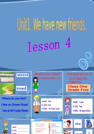 五年级英语上册 Lesson 4课件 人教新版