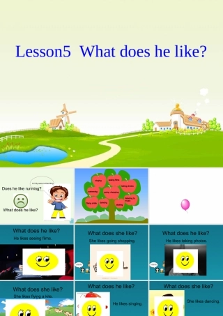 五年级英语上册 Lesson 5 What does he like课件2 科普版-人教版小学五年级上册英语课件