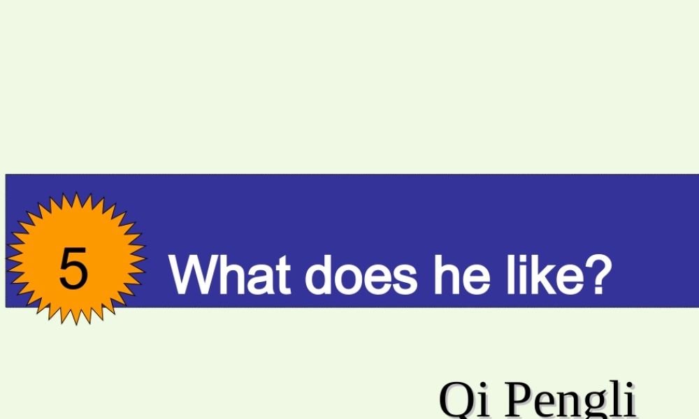 五年级英语上册 Lesson 5 What does he like课件6 科普版-人教版小学五年级上册英语课件