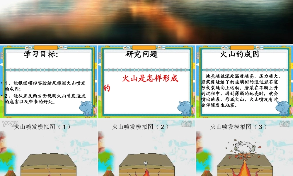 五年级科学下册 第二单元 地球和地表的变化 第6课《火山》课件3 青岛版五四制-青岛版小学五年级下册自然科学课件