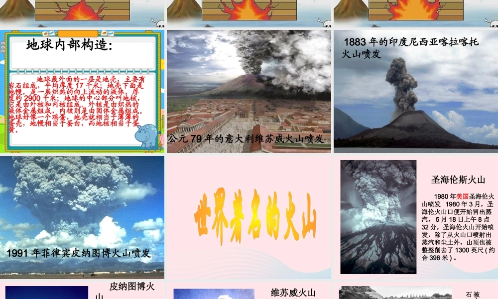 五年级科学下册 第二单元 地球和地表的变化 第6课《火山》课件3 青岛版五四制-青岛版小学五年级下册自然科学课件