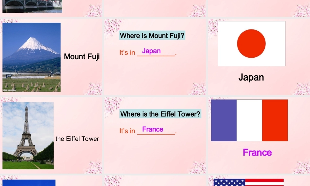 五年级英语上册 Lesson 5 Where is the Eiffel Tower课件1 新路径（一起）-人教版小学五年级上册英语课件