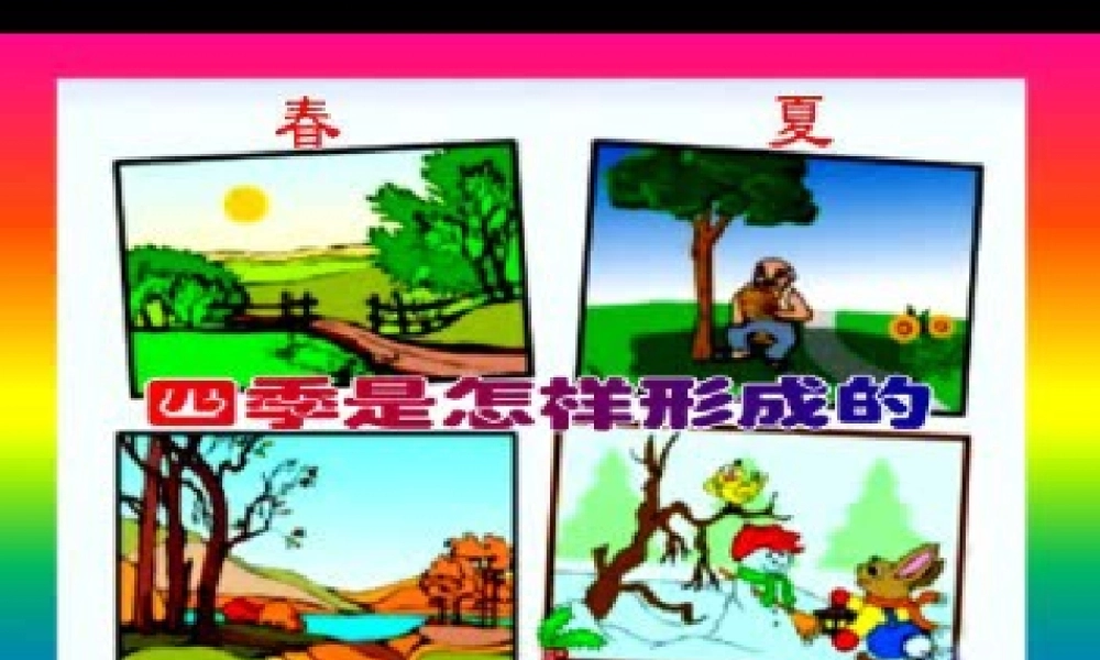 五年级科学下册 2.5《四季是怎样形成的》课件2 湘教版-湘教版小学五年级下册自然科学课件