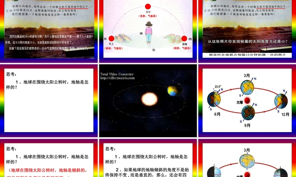 五年级科学下册 2.5《四季是怎样形成的》课件2 湘教版-湘教版小学五年级下册自然科学课件