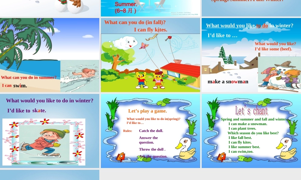 五年级英语上册 Lesson 6(3)课件 陕旅版