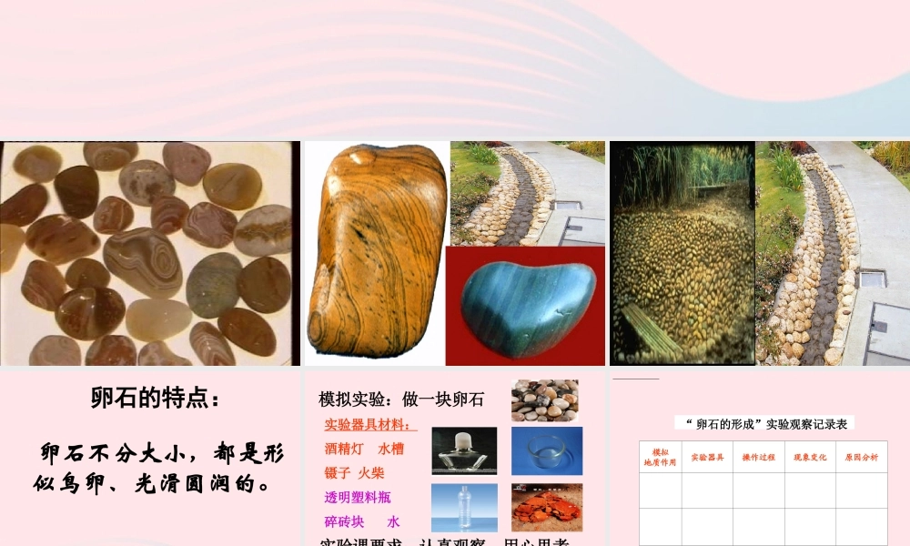 五年级科学下册 第二单元 地球和地表的变化 第10课《做一块卵石》课件2 青岛版五四制-青岛版小学五年级下册自然科学课件