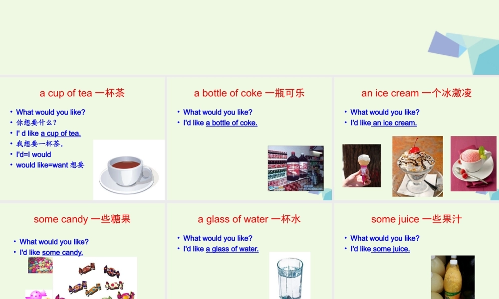 五年级英语上册 Lesson 7 What would you like课件4 科普版-人教版小学五年级上册英语课件