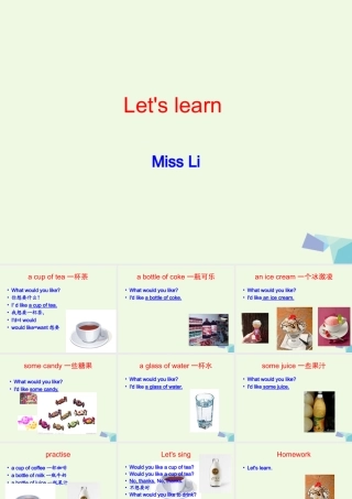 五年级英语上册 Lesson 7 What would you like课件4 科普版-人教版小学五年级上册英语课件