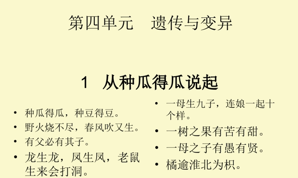 五年级科学下册 4.1《从种瓜得瓜说起》课件5 湘教版-湘教版小学五年级下册自然科学课件