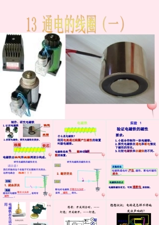 五年级科学下册 第三单元 无处不在的能量 第13课《通电的线圈（一）》课件2 青岛版五四制-青岛版小学五年级下册自然科学课件