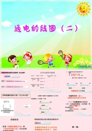 五年级科学下册 第三单元 无处不在的能量 第14课《通电的线圈（二）》课件2 青岛版五四制-青岛版小学五年级下册自然科学课件