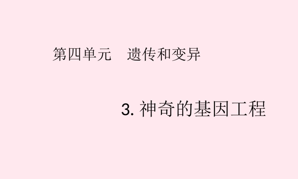 五年级科学下册 4.3《神奇的基因工程》课件2 湘教版-湘教版小学五年级下册自然科学课件