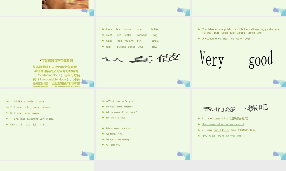 五年级英语上册 Lesson 9 How many cakes do you want课件1 科普版-人教版小学五年级上册英语课件