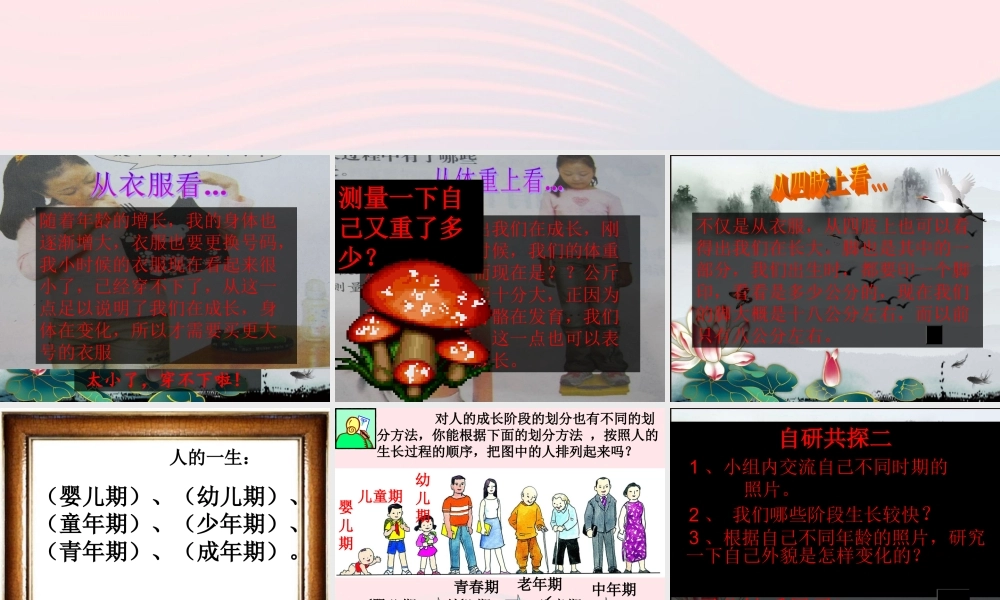 五年级科学下册 5.1《我们在成长》课件2 湘教版-湘教版小学五年级下册自然科学课件