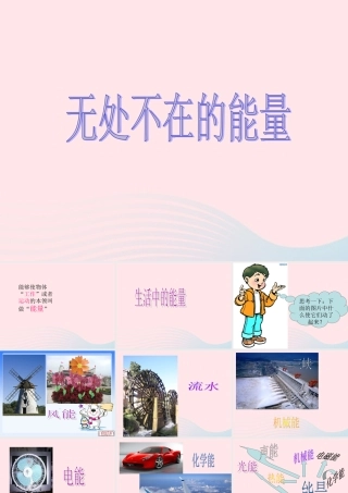 五年级科学下册 第三单元 无处不在的能量 第15课《无处不在的能量》课件3 青岛版五四制-青岛版小学五年级下册自然科学课件