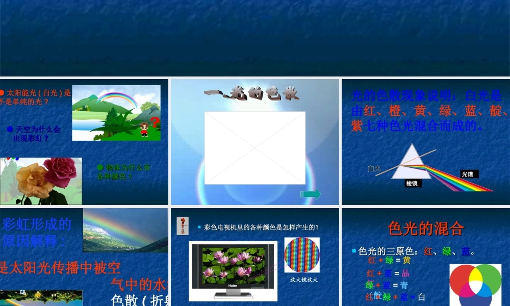 五年级科学下册 彩虹的秘密 2课件 青岛版