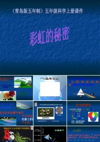 五年级科学下册 彩虹的秘密 2课件 青岛版