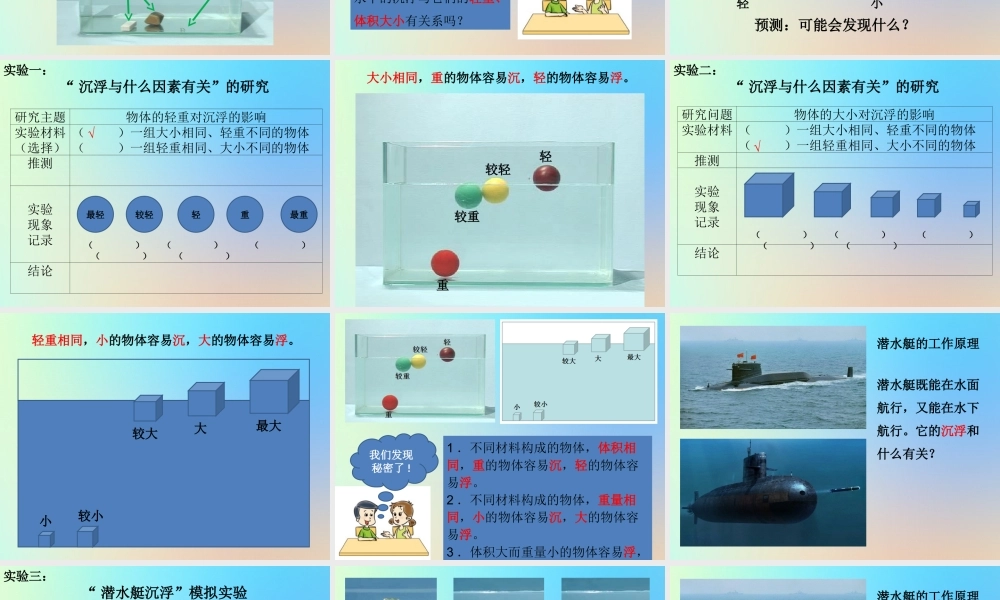五年级科学下册 沉和浮 2沉浮与什么因素有关课件 教科版-教科版小学五年级下册自然科学课件