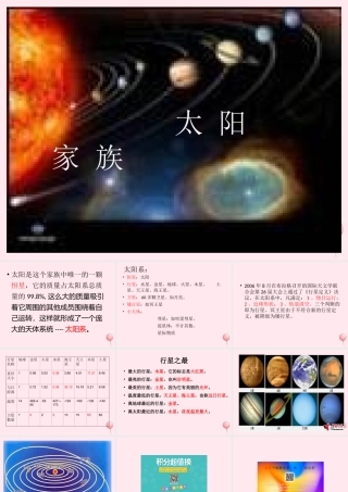 五年级科学下册 第四单元 探索宇宙 第16课《太阳家族》课件2 青岛版五四制-青岛版小学五年级下册自然科学课件
